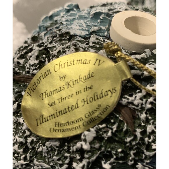Thomas Kinkade Winter Memories Houses Ornament Collection Bradford Ed Victorian - Picture 7 of 7